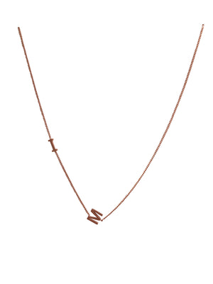 'IM' 18” Rose gold plated necklace