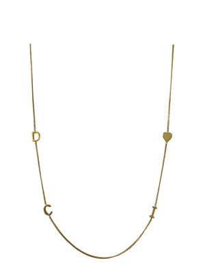 'DCI♡' 18” gold plated necklace