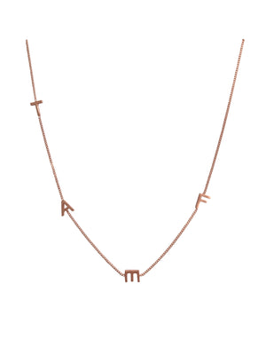 'TAFE' 16” Rose gold plated necklace