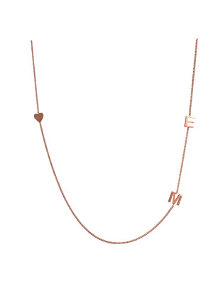 '♡ME' 18” Rose gold plated necklace