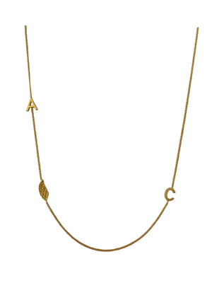 'AWingC' 18” gold plated necklace