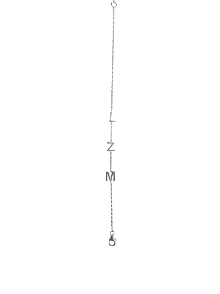 'LZM' 17cm with 2.5cm extender sterling silver bracelet