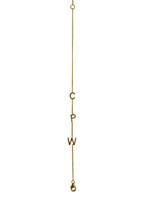 'CPW' 17cm with 2.5cm extender gold plated bracelet