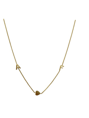 'AF♡' 16” gold plated necklace