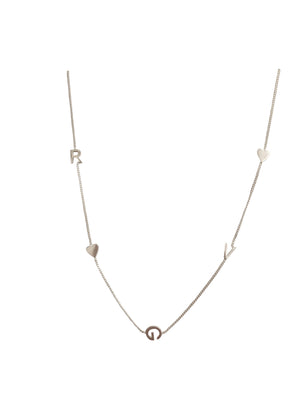 'R♡V♡G' 18” Sterling silver necklace