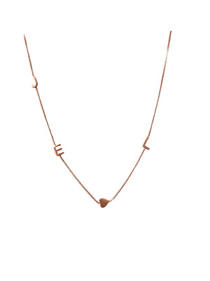 'JEL♡' 18” Rose gold plated necklace