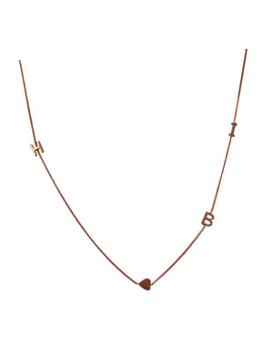 'HBI♡' 16” Rose gold plated necklace