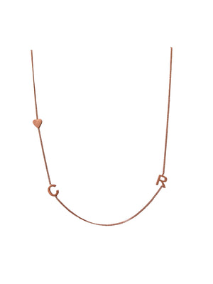 '♡CR' 20” Rose gold plated necklace