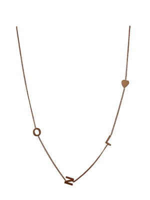 'OL♡N' 16” Rose gold plated necklace