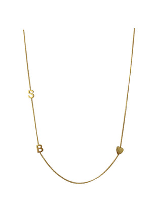 'SB♡' 18” gold plated necklace