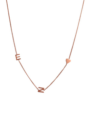 'E♡N' 16” Rose gold plated necklace