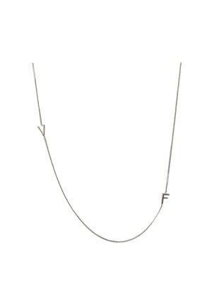 'VF' 16” sterling silver necklace