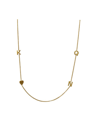 'K♡NQ' 16” gold plated necklace