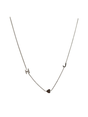 'HJ♡' 16” Sterling silver necklace