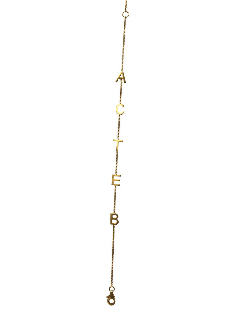'ACTEB' 17cm with 2.5cm extender gold plated bracelet