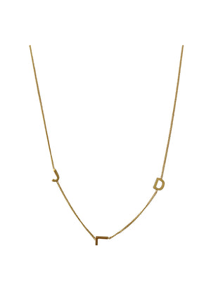 'JDL' 16” gold plated necklace