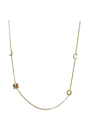 'JMOC' 16” gold plated necklace