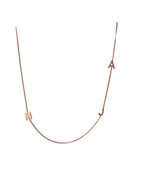 'HJA' 16” Rose gold plated necklace