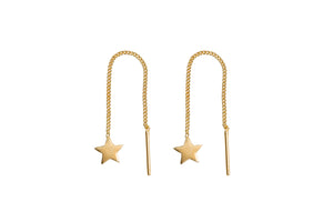 Threaded star earrings