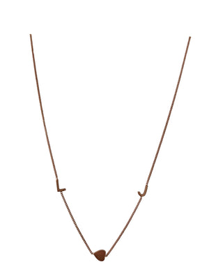 'LJ♡' 18” Rose gold plated necklace
