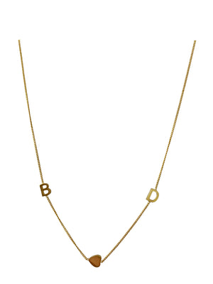 'BD♡' 18” gold plated necklace