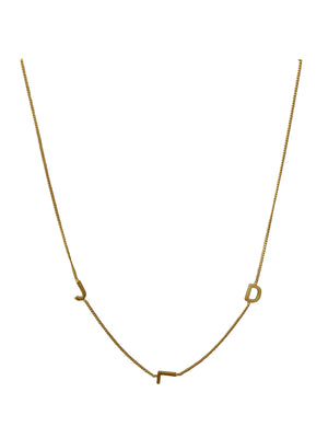 'JDL' 16” gold plated necklace