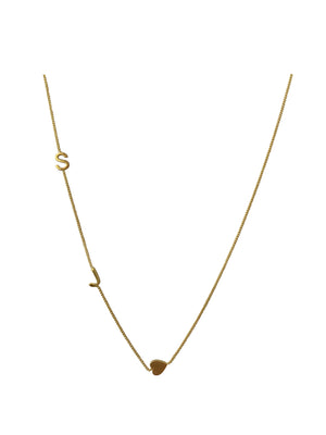 'SJ♡' 16” gold plated necklace