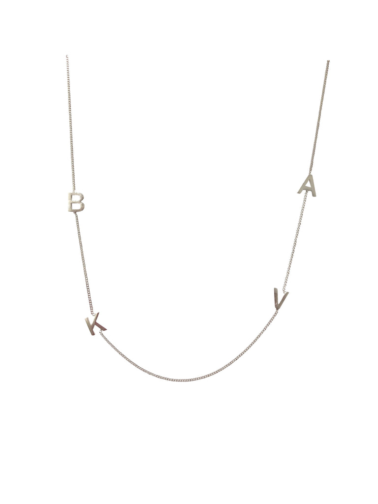'BKVA' 20” Sterling silver necklace