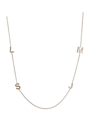 'LSJM' 18” Sterling silver necklace