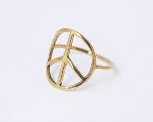 Deer Ruby gold peace ring